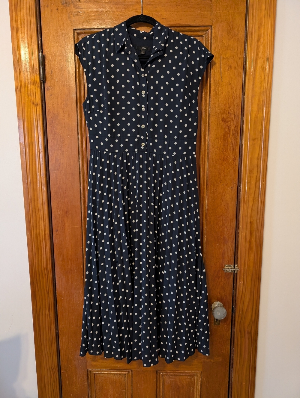 Jcrew Polka Dot Midi Dress Size 8
